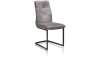 H&H - Milan Leder - Industriel - chaise - pied noir traineau carre