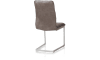 H&H - Milan Leder - Industriel - Cuir, chaise - pied traineau inox carre