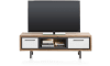 XOOON - Otta - design Scandinave - meuble tv 140 cm - 1-tiroir + 1-porte rabattante + 1-niche ( +LED)