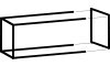 XOOON - Modulo - Minimalistisches Design - Basisregal 90 cm - 1 Niveau - 2 Gestell
