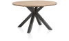 XOOON - Colombo - Industriel - table ronde 130 cm - chene massif + mdf