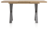 H&H - Metalox - Industriel - table de bar à rallonge 140 (+ 50) x 90 cm (hauteur: 92 cm)