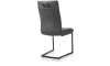 H&H - Malvino - Moderne - chaise - metal noir - pieds traineau rectangle - poignee rectangle