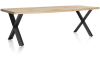 XOOON - Maddox - Industriel - table 250 x 100 cm - bois - pied forme X