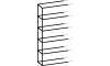 XOOON - Modulo - Minimalistisches Design - Anbau Regal 135 cm - 5 Niveau - 1 Gestell