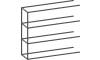 XOOON - Modulo - Design minimaliste - etagere extension 135 cm - 3 niveaux - 1 support