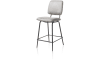 XOOON - Novali - Design minimaliste - chaise de bar - cadre off black - tissu Secilia