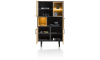 XOOON - Belo - Industriel - armoire 100 cm - 4-portes + 3-niches (+ LED)