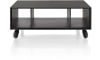 XOOON - Elements - Design minimaliste - table basse 60 x 90 cm. + 3-niches - avec roulettes & pieds