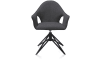XOOON - Lola - Design minimaliste - fauteuil + poignee + ressort a gas - metal off black - tissu Lady