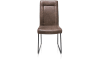 H&H - Malene - Moderne - chaise - cadre tube noir - poignee rond - tissu Secillia