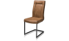 H&H - Malene - Moderne - chaise - metal noir - pieds traineau rectangle