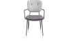 XOOON - June - design Scandinave - chaise avec accoudoirs - cadre off black + ressorts ensaches