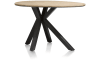 XOOON - Colombo - Industriel - table de bar ovale 150 x 110 cm - chene massif + MDF