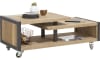 H&H - Metalo - Industriel - table basse 120 x 60 cm + 1-niche