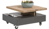 H&H - Quebec - Pur - table basse 80 x 70 cm - plateau pivotante