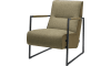 XOOON - Bueno - Scandinavisch design - fauteuil met arm metaal off black