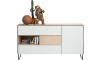 XOOON - Darwin - Design minimaliste - buffet 1-porte + 3-tiroirs + 1-niche - 160 cm (+ LED)