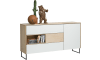 XOOON - Darwin - Design minimaliste - buffet 1-porte + 3-tiroirs + 1-niche - 160 cm (+ LED)