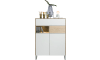 XOOON - Darwin - Minimalistisches Design - Highboard 2-Tueren + 2-Laden + 1-Nische - 100 cm (+ LED)