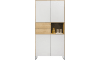 XOOON - Darwin - Design minimaliste - armoire 4-portes + 2-tiroirs + 1-niche - 100 cm (+ LED)