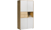 XOOON - Darwin - Minimalistisches Design - Schrank 4-Türen + 2-Laden + 1-Nische - 100 cm (+ LED)