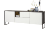XOOON - Glasgow - Minimalistisches Design - Sideboard 230 cm - 2-Tueren + 2-Laden + 1-Nische (+ LED)