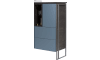 XOOON - Glasgow - Design minimaliste - highboard 115 cm - 3-portes + 2-tiroirs + 2-niches (+ LED)