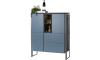 XOOON - Glasgow - Minimalistisches Design - Highboard 115 cm - 3-Türen + 2-Laden + 2-Nischen (+ LED)