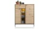 XOOON - Faneur - Skandinavisches Design - Highboard 125 cm - 2-Türen + 1-Lade + 3-Nischen (+ LED)