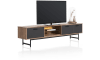 XOOON - Torano - Design minimaliste - lowboard 200 cm - 2-portes + 1-porte rabattante + 2-niches (+ LED)