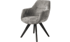 XOOON - Liva - fauteuil - cadre bois naturel ou noir + pivotante - 4-pieds
