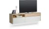 XOOON - Darwin - Design minimaliste - lowboard 3-tiroirs + 1-niche - 160 cm (+ LED)