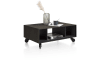 XOOON - Elements - Minimalistisch design - salontafel 60 x 90 cm. + 3-niches - met zwarte wielen & extra set poten