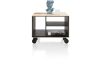 XOOON - Elements - Design minimaliste - table d&#39;appoint 60 x 60 cm. + 3-niches - avec roulettes & pieds