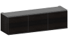 XOOON - Modulo - Minimalistisches Design - Schrank 135 cm - niedrig - 1 Niveau - 3-Türen
