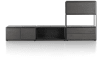 XOOON - Modulo - Minimalistisches Design - TV-Wand 270 cm - niedrig - 1 Niveau + 3 Niveau