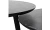 COCOmaison - Coco Maison - Industrieel - Capri salontafelset rond 75 cm. + rond 60 cm. - zwart