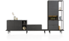 XOOON - Elements - Design minimaliste - set de 2 - pied en forme u + 2 x pied centrale (lowboards & buffet)