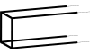 XOOON - Modulo - Minimalistisches Design - Anbau Regal 135 cm - 1 Niveau - 1 Gestell