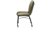 Henders & Hazel - Chiara - Moderne - chaise avec roulettes + ressorts ensaches - avec poignee en Catania noir - cuir Laredo