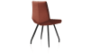 H&H - Levi - Moderne - chaise - noir 4 pieds plie + cuir catania