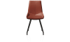 Henders & Hazel - Levi - Moderne - chaise - noir 4 pieds plie + cuir catania
