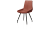 Henders & Hazel - Levi - Modern - Stuhl - 4 Füße Metall schwarz gebogen + Catania leder