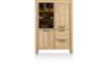 H&H - Delmonte - armoire 120 cm - 1-porte en verre + 2-portes + 2-tiroirs (+ LED)