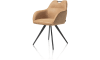 H&H - Julius - fauteuil - cadre 4-pieds noir (ROB) + tournant - tissu Kibo