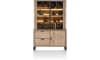 H&H - Pavarotti - buffetkast 140 cm - 2-glasportes + 1-porte + 2-tiroirs (+ LED)