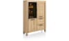 Henders & Hazel - Delmonte - armoire 120 cm - 1-porte en verre + 2-portes + 2-tiroirs (+ LED)