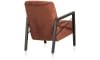 Henders & Hazel - Northon - Pur - fauteuil avec accoudoir en bois vintage clay / white / black