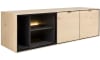 XOOON - Elements - Minimalistisches Design - Lowboard 150 cm. - zum aufhängen + 2-Türen + 3-Nischen + Led